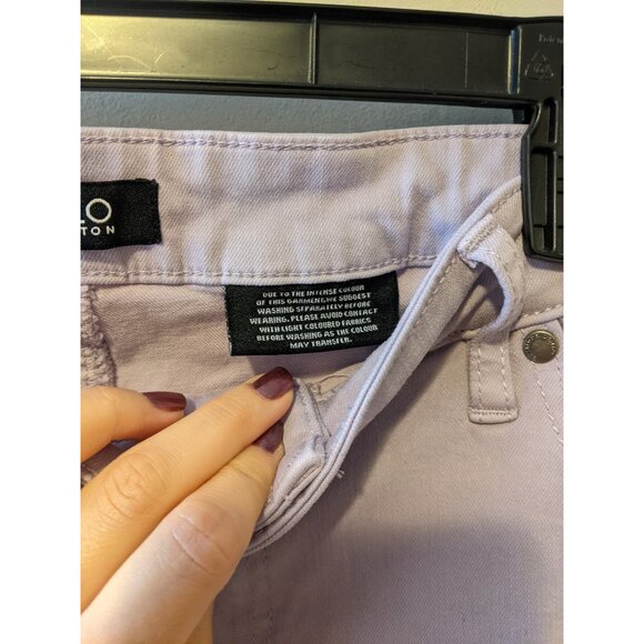 Womens Buffalo David Bitton Lilac Purple Soft Stretch Ankle Pants Jeans Comfy 14 - Picture 4 of 9